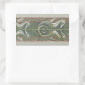 Zeepaardjes en Zeewier, Art Nouveau Rechthoekige Sticker (Tas)