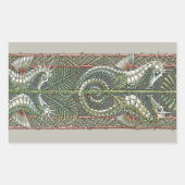 Zeepaardjes en Zeewier, Art Nouveau Rechthoekige Sticker (Voorkant)