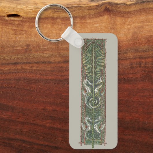 Zeepaardjes en Zeewier, Art Nouveau Sleutelhanger (Voorkant)
