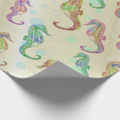 Zeepaardjes Goud Cadeaupapier (Hoek)