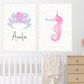 Zeepaardjes Hippocampes Ocean Coastal Nursery Poster