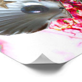 ZEepaARdJES IN LIEFDE, ROZE TEAL BLAUW PARELMOER Poster (Hoek)