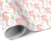 zeepaardjes-inpakpapier cadeaupapier (Rol Hoek)