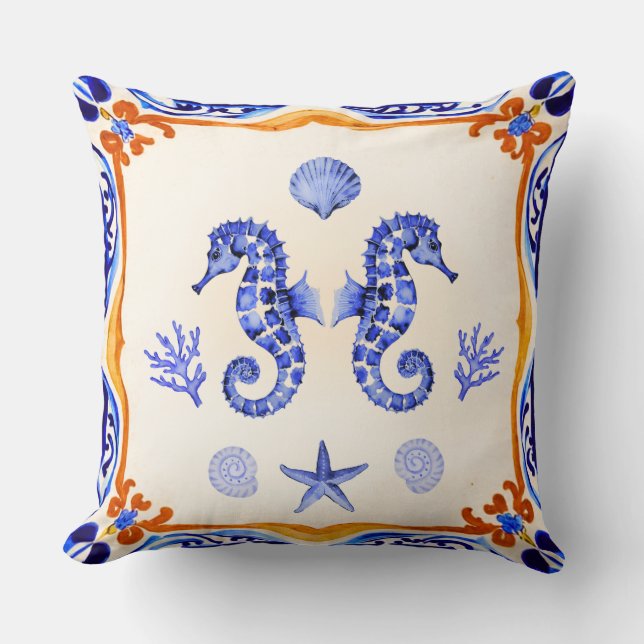 zeepaardjes kussen (Voorkant)