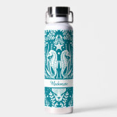 Zeepaardjes Ocean Zee Life Blauwgroen Blauw Gepers Waterfles (Achterkant)