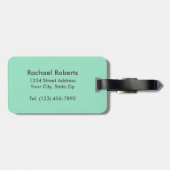 Zeepaardjes op Seafoam Green Stripes Bagagelabel (Achterkant horizontaal)