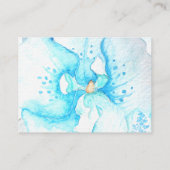 Zeepaardjes, Orchidee Turquoise Strand Bruiloft We Advieskaart (Achterkant)