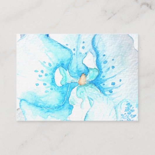 Zeepaardjes, Orchidee Turquoise Strand Bruiloft We Advieskaart (Achterkant)