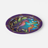 Zeepaardjes Papier Borden, 7" Rond Papier Bord (Gekanteld)