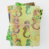 Zeepaardjes, Taffi op Art & Cardiff Sampler Inpakpapier Vel (In situ)