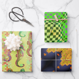 Zeepaardjes, Taffi op Art & Cardiff Sampler Inpakpapier Vel