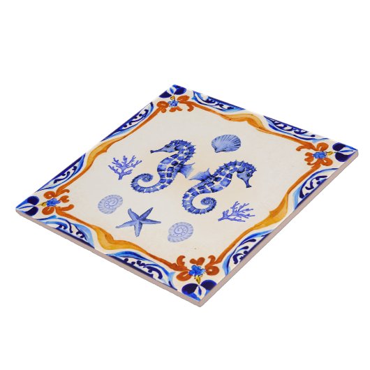 zeepaardjes tegeltje (Zijkant)