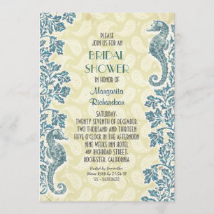 zeepaardjes voor de bruid - douche - uitnodiging