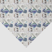 zeepaardkaart  tissuepapier (Detail)