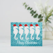 Zeepaardkerst Feestdagenkaart (Staand voorkant)