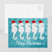 Zeepaardkerst Feestdagenkaart (Voorkant / Achterkant)