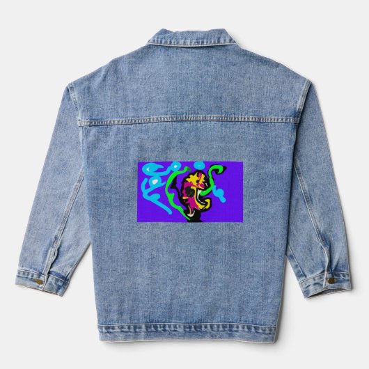 Zeepaardkleur Denim Jacket (Achterkant)