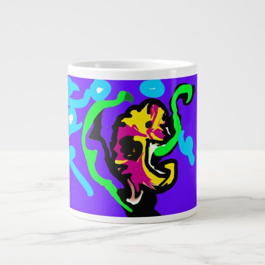 Zeepaardkleur Grote Koffiekop (Voorkant)