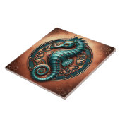 Zeepaardkoper en Blauwgroen Tegeltje (Zijkant)