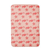 Zeepaardkoraal en zeesterkreeft — koraalschoppen v badmat (Voorkant Verticaal)