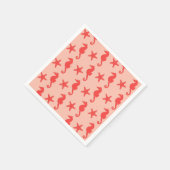 Zeepaardkoraal en zeesterkreeft — koraalschoppen v servetten (Hoek)