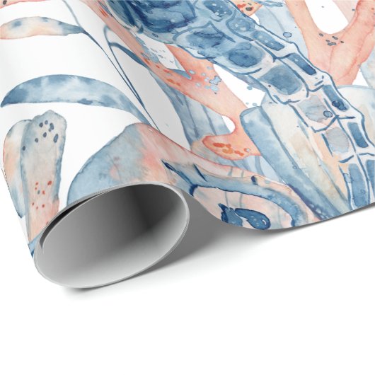 Zeepaardkustpapier Cadeaupapier (Rol Hoek)