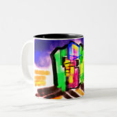 Zeepaardliefde tweekleurige koffiemok (Voorkant links)