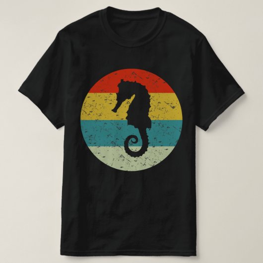 zeepaardretro-vintage t-shirt (Design voorkant)