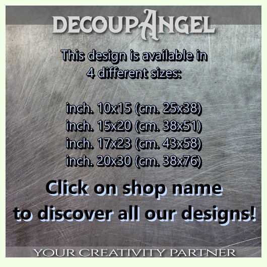 Zeepaardschat onder de golven - Decoupage - Tissuepapier