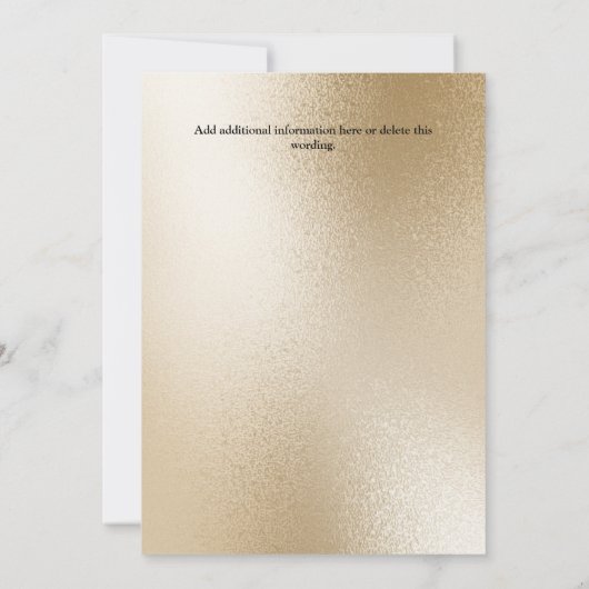 Zeepaardschelp parel gouden glitter sprankelend kaart (Achterkant)