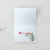 Zeepaardslee Kerstmis Feestdagen Kaart (Binnen)