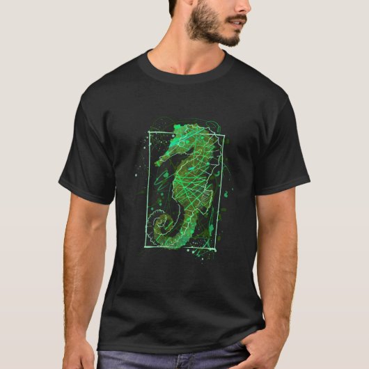 Zeepaardstrand Aquarium T-shirt (Voorkant)