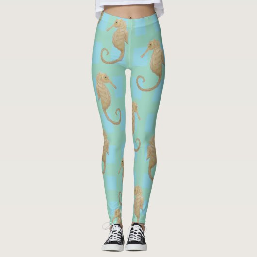 Zeepaardvis Maureen Girard Sterkte Ocean Healin Leggings (Voorkant)