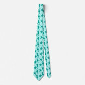 Zeepaardvis — turquoise en aqua stropdas (Voorkant)