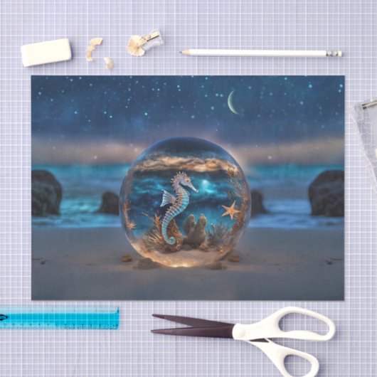 zeepaardzeester nautisch tissuepapier (Craft)