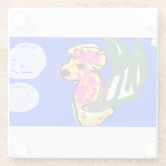 zeepaardzomer glazen onderzetter (Achterkant)