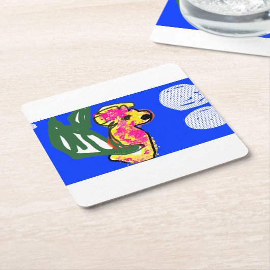 zeepaardzomer kartonnen onderzetters (Schuin)