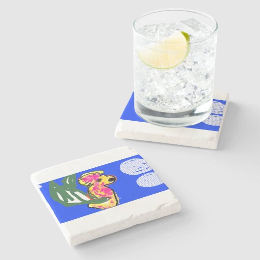 zeepaardzomer stenen onderzetter (Zijkant)