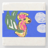 zeepaardzomer stenen onderzetter (Voorkant)