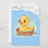 Zeepachtig Geel Rubber Duck Meisje 1st. verjaardag Kaart (Achterkant)