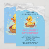 Zeepachtig Geel Rubber Duck Meisje 1st. verjaardag Kaart (Voorkant / Achterkant)