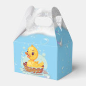 Zeepachtig Geel Rubber Eend Meisje 1e Verjaardagsf Bedankdoosjes (Achterkant)