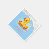 Zeepachtig Geel Rubber Eend Meisje 1e Verjaardagsf Servet (Hoek)