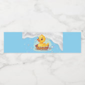 Zeepachtig Geel Rubber Eend Meisje 1e Verjaardagsf Waterfles Etiket (Enkel label)