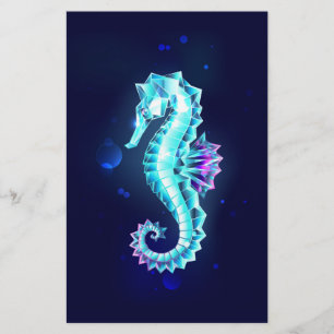 Zeepaerdje van kristal ijs op blauwe achtergrond briefpapier