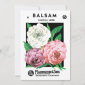  zeepakketlabel Art, Camellia Flowers (Voorkant)