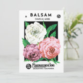  zeepakketlabel Art, Camellia Flowers (Staand voorkant)