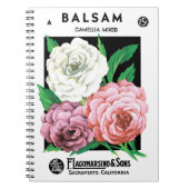  zeepakketlabel Art, Camellia Flowers Notitieboek (Voorkant)
