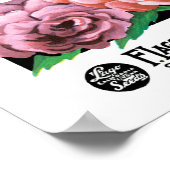  zeepakketlabel Art, Camellia Flowers Poster (Hoek)