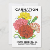 zeepakketlabel kunst, anjerbloemen (Voorkant)